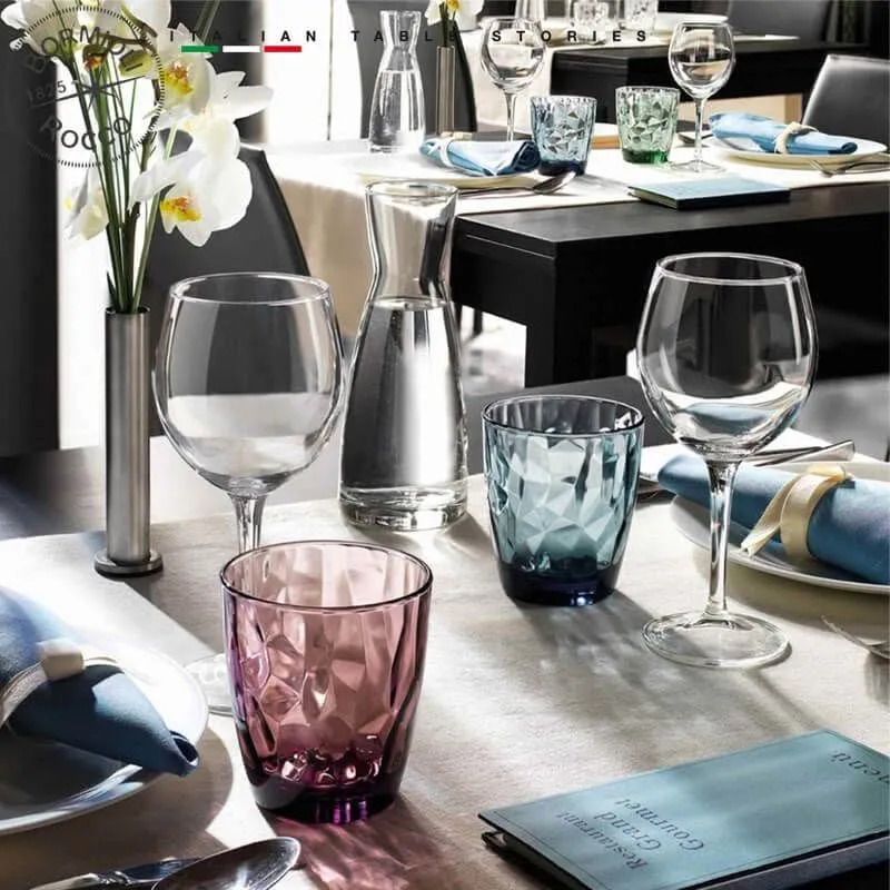Ensemble de verres a eau Bormioli Rocco - Violet - Diamond - 300 ml - 6 pièces