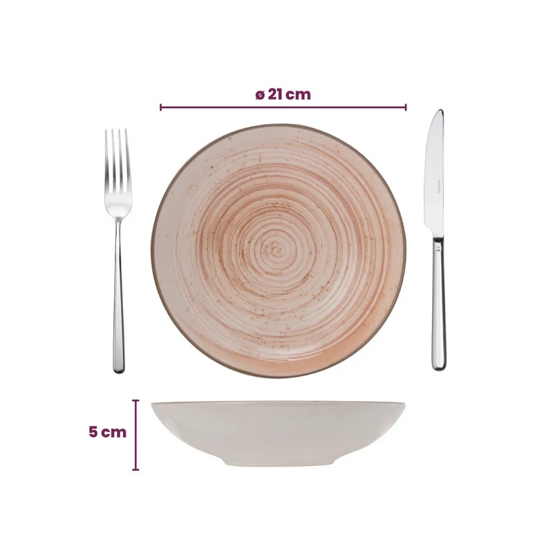 Ensemble de vaisselle Cosy&Trendy - Sintra Terracotta - 16 pièces