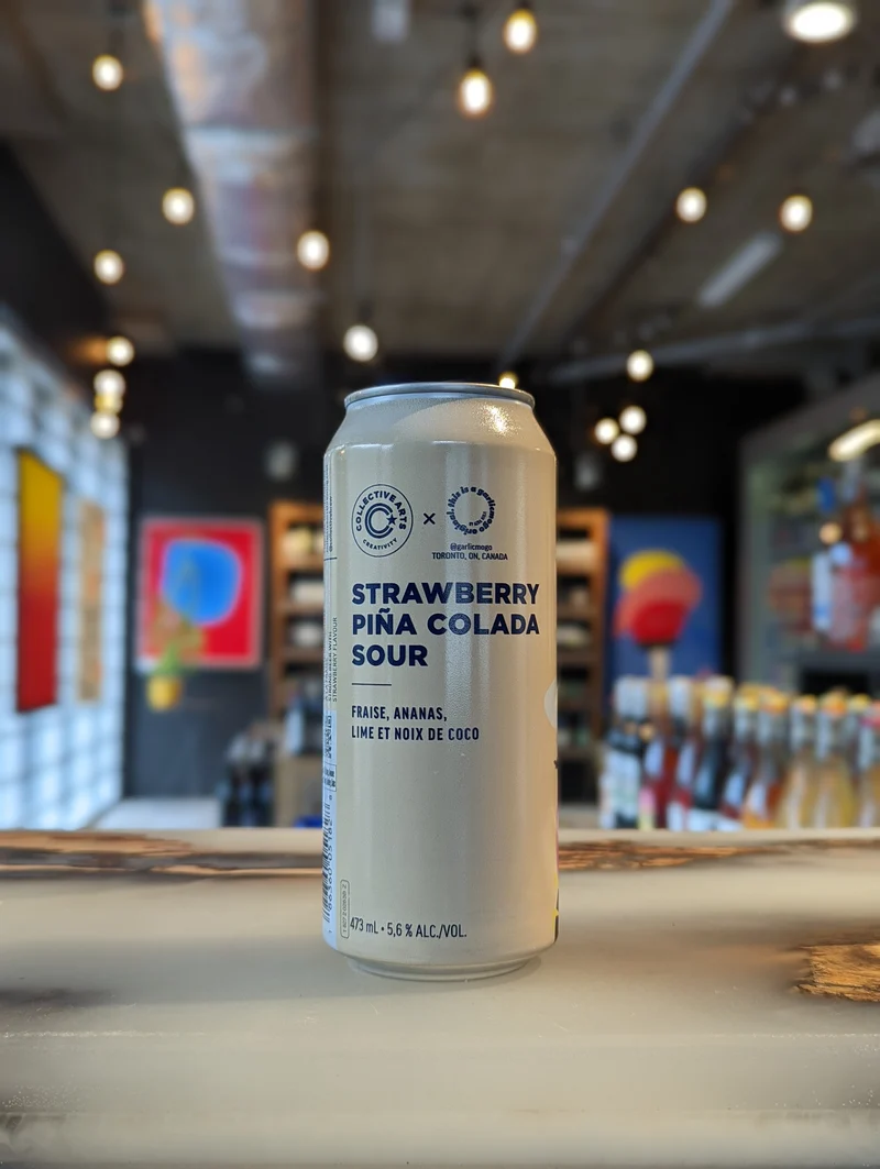 Strawberry piña colada sour