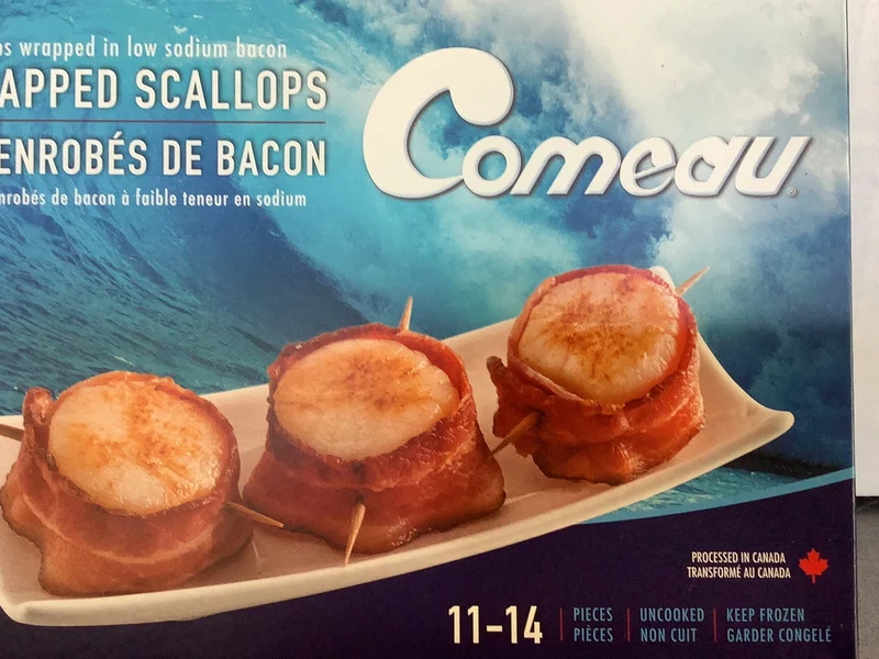 Pétoncles enrobés de bacon