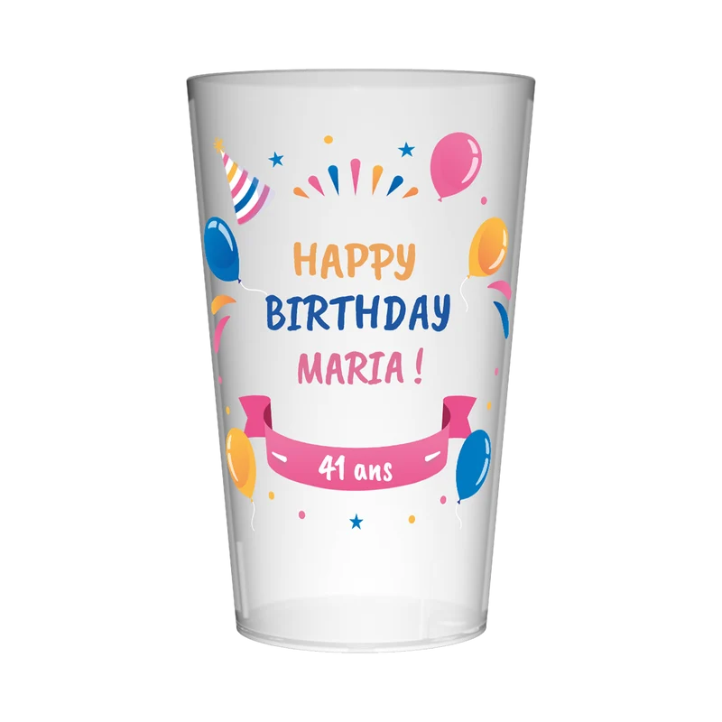 Gobelet personnalisé Anniversaire Fête