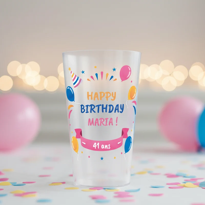 Gobelet personnalisé Anniversaire Fête