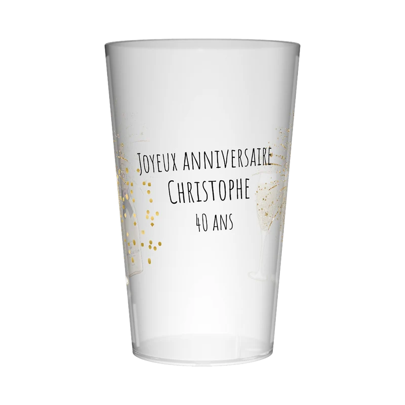 Gobelet personnalisé Anniversaire Cheers