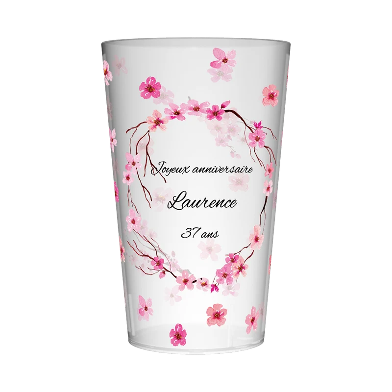 Gobelet personnalisé Anniversaire Cerisiers