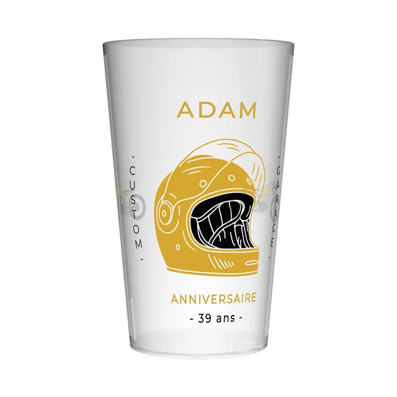 Gobelet personnalisé Anniversaire Motard
