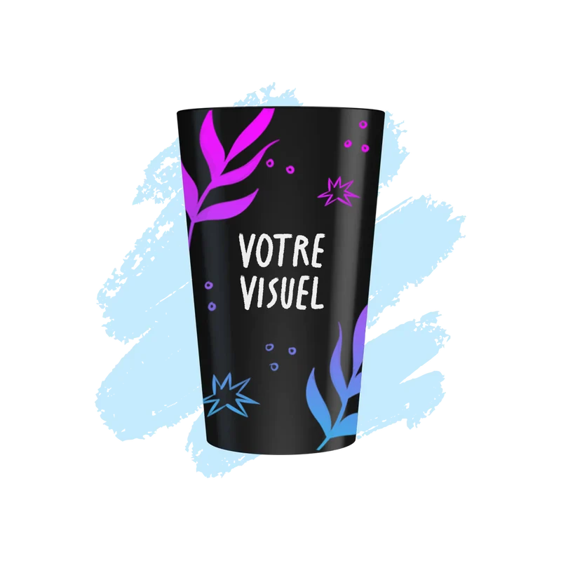 Gobelet personnalisé 25 cl noir