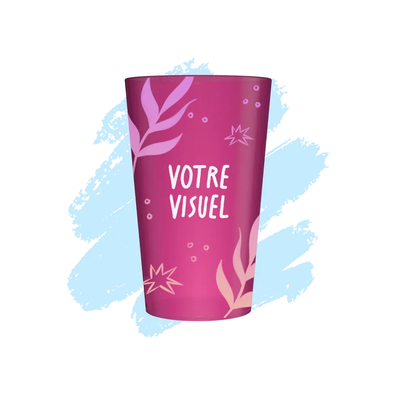 Gobelet personnalisé 25 cl rose