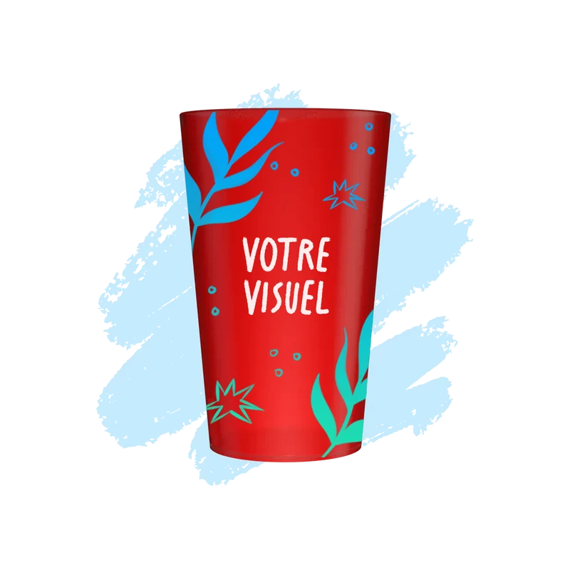 Gobelet personnalisé 25 cl rouge