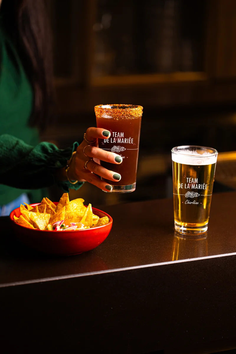 Verre à bière personnalisé Pinte en verre
