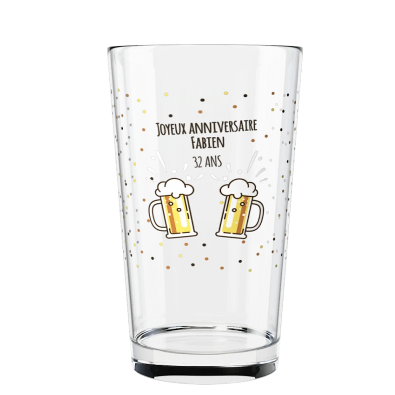 Verre à bière personnalisé Pinte en verre