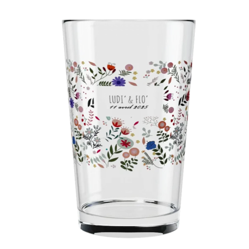 Verre à bière personnalisé demi en verre