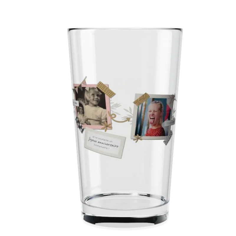 Verre à bière personnalisé demi en verre