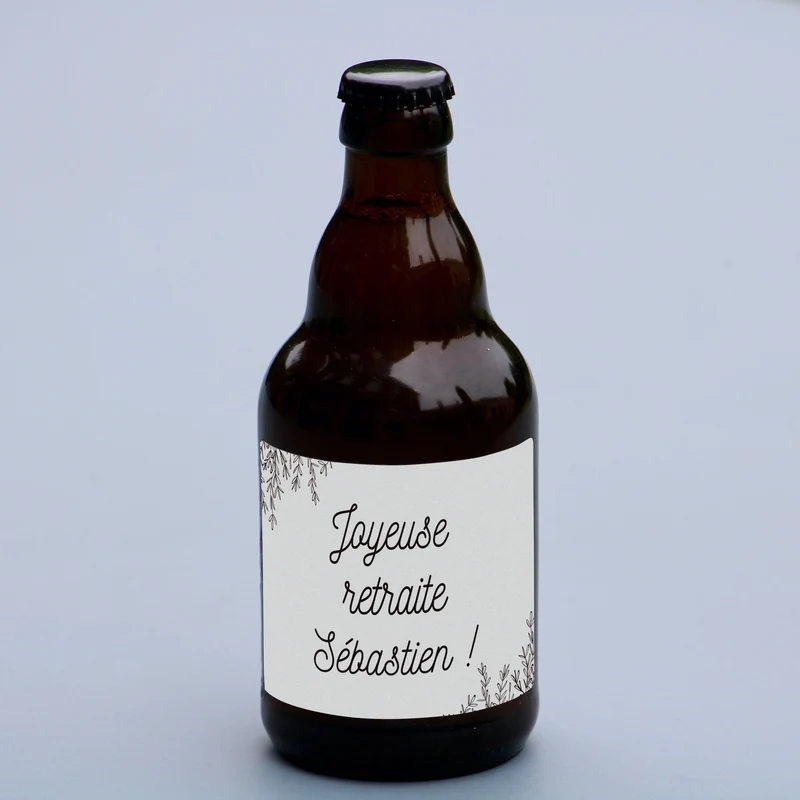 Joyeuse retraite bière - personnalisé avec prénom