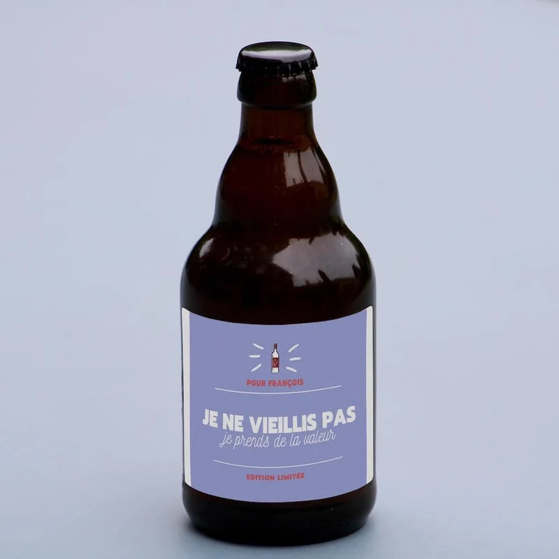 Bière je prends de la valeur - bleu