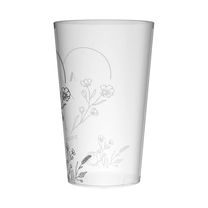 Gobelet personnalisé Mariage Coeur & Fleur