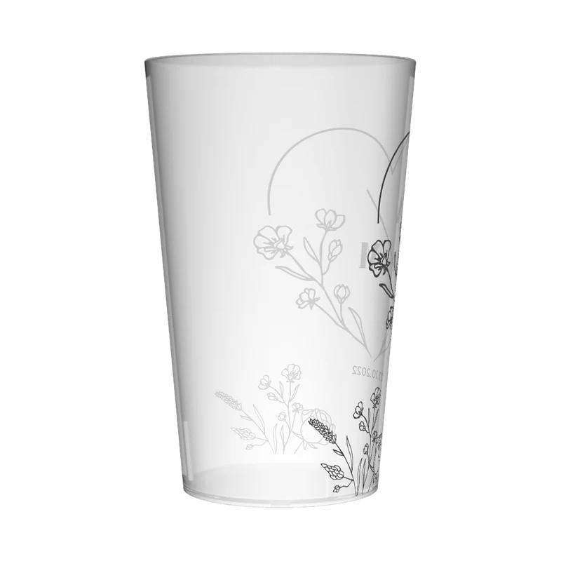 Gobelet personnalisé Mariage Coeur & Fleur