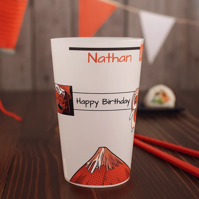 Gobelet personnalisé Anniversaire Volcan