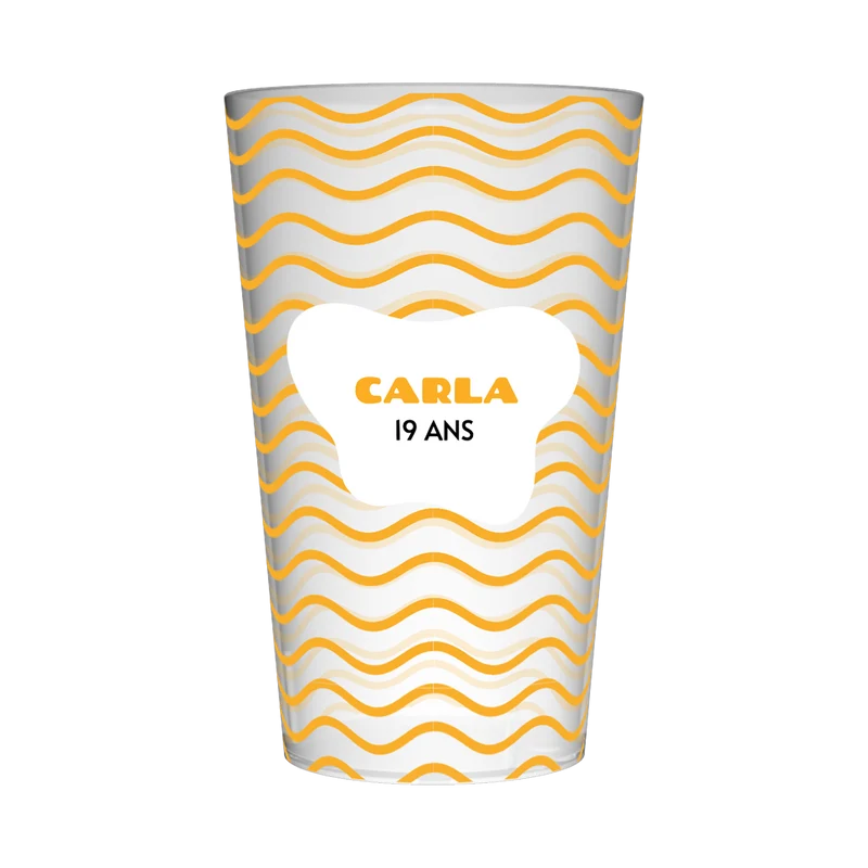 Gobelet personnalisé Anniversaire Vagues
