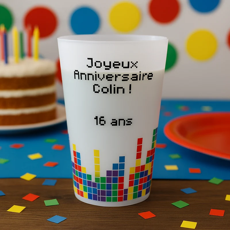 Gobelet personnalisé Anniversaire Jeu Puzzle