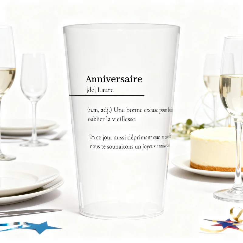 Gobelet personnalisé Anniversaire Définition