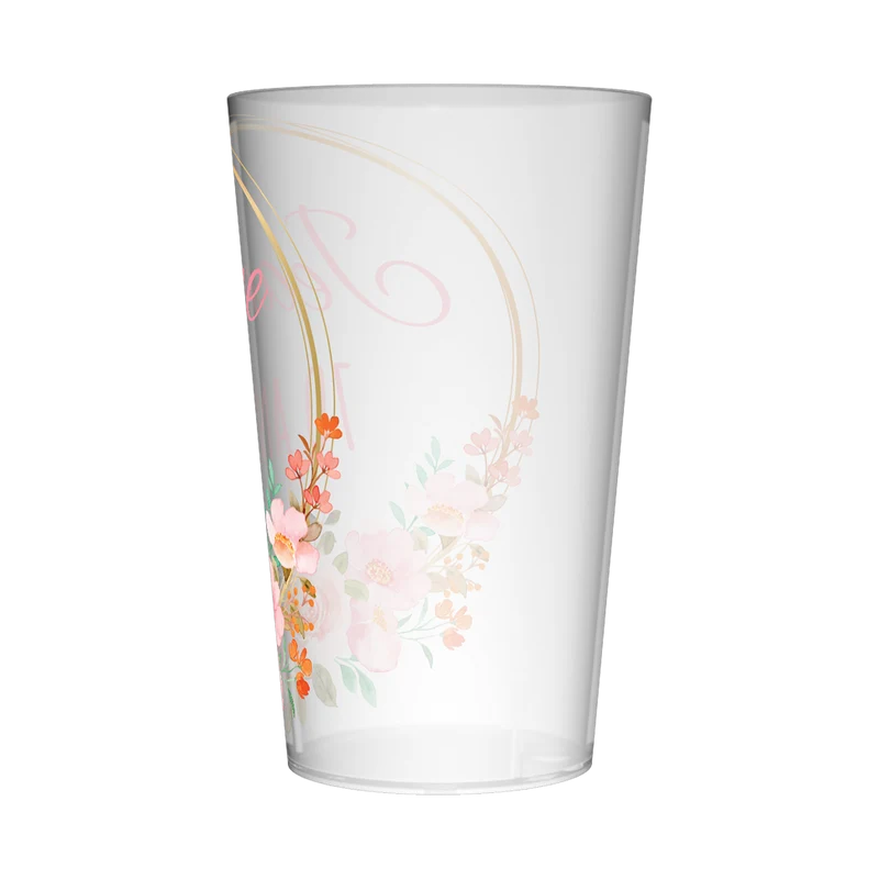 Gobelet personnalisé Anniversaire Couronne Fleur