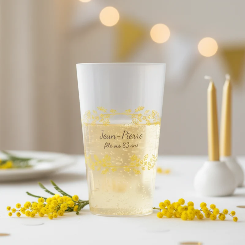 Gobelet personnalisé Anniversaire Brindille Fleur