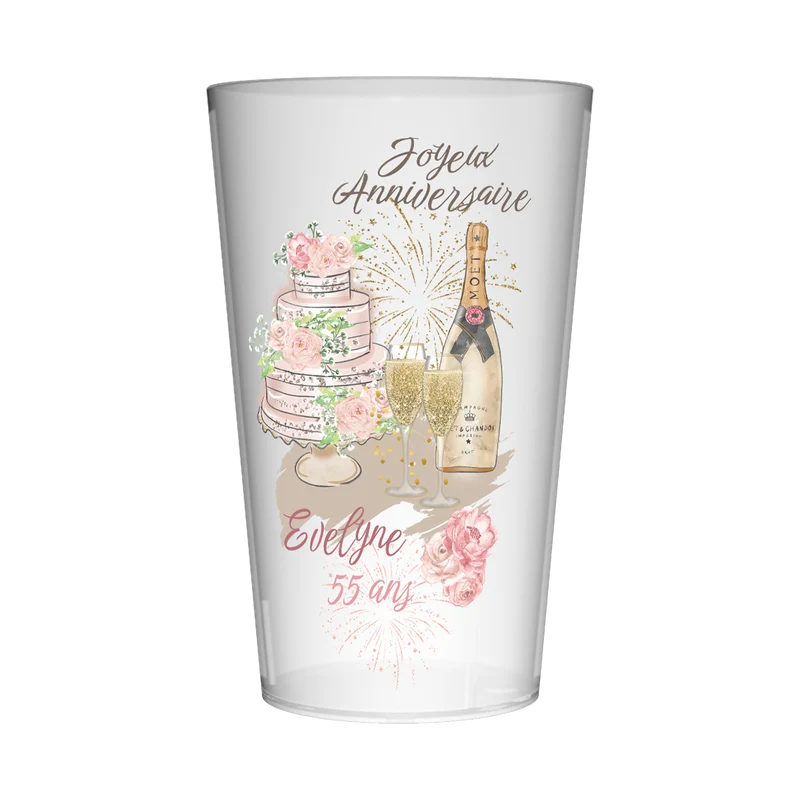 Gobelet personnalisé Anniversaire Bouquet
