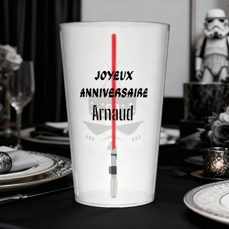 Gobelet personnalisé Anniversaire Sabre Laser