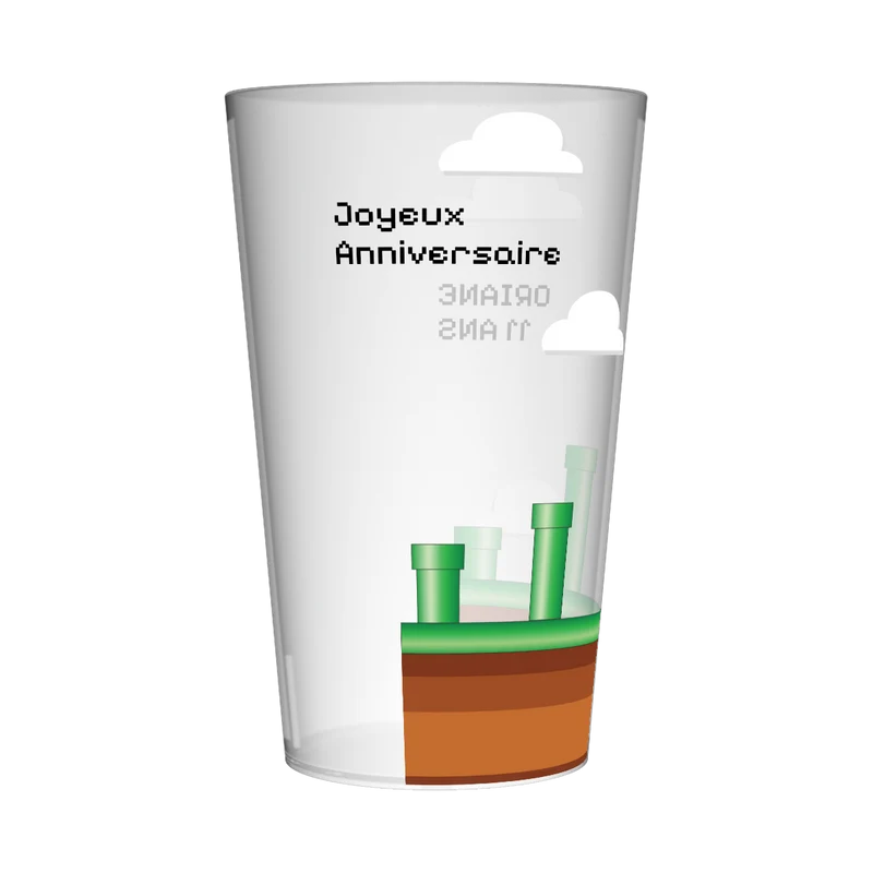 Gobelet personnalisé Anniversaire Jeu d'Arcade