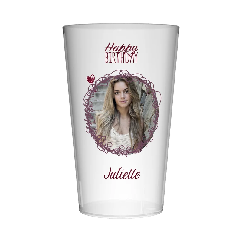 Gobelet personnalisé Anniversaire Cupcake & Photo