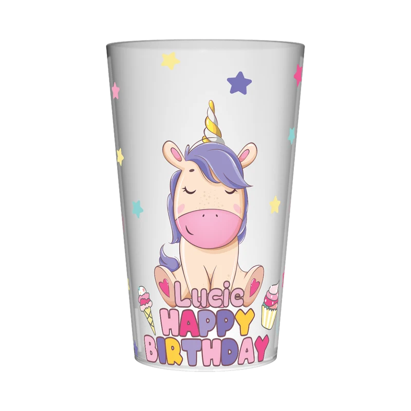 Gobelet personnalisé Anniversaire Licorne Friandises