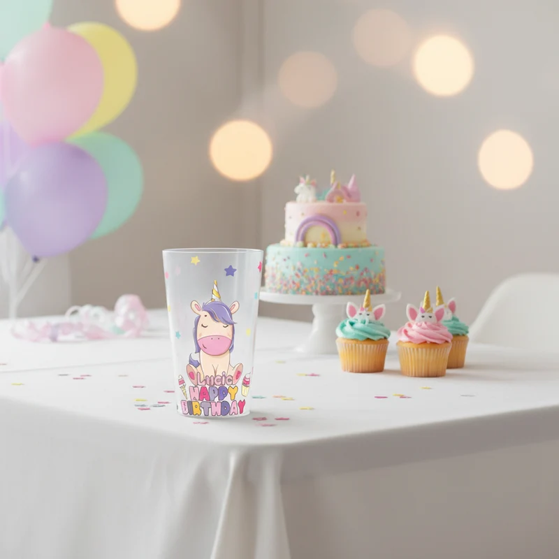 Gobelet personnalisé Anniversaire Licorne Friandises