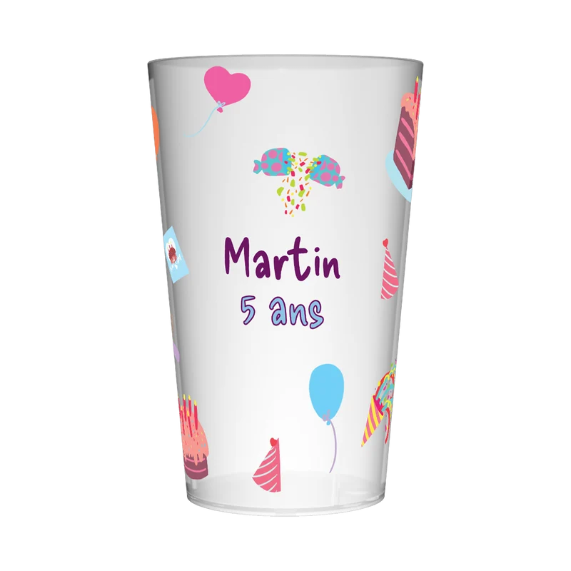 Gobelet personnalisé Anniversaire Sucrerie