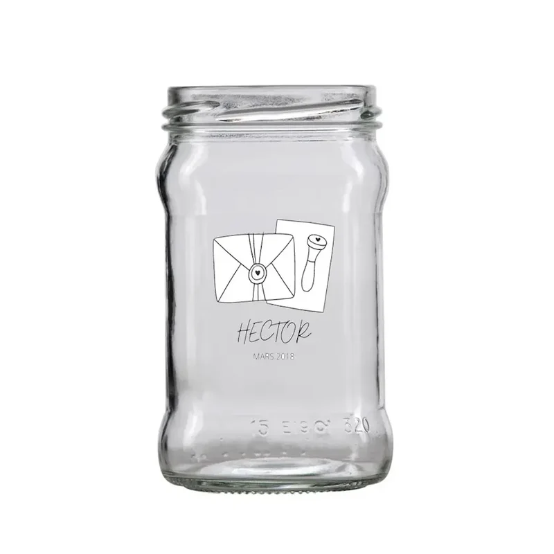 Bougie de baptême type pot - Jar 32cL
