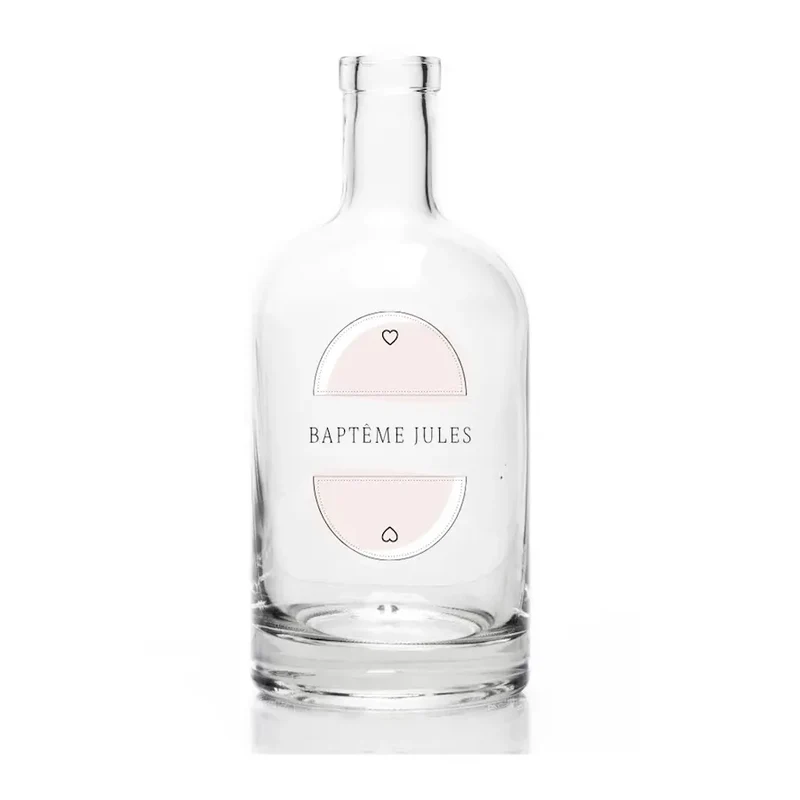 Bouteille en verre pour bougie de baptême 50cL