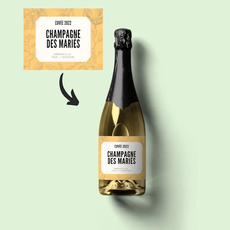 Champagne personnalisé de mariage