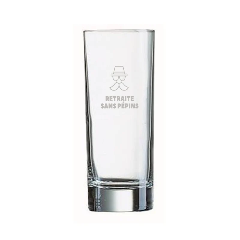 Verre rhum personnalisé type tube - 20cL