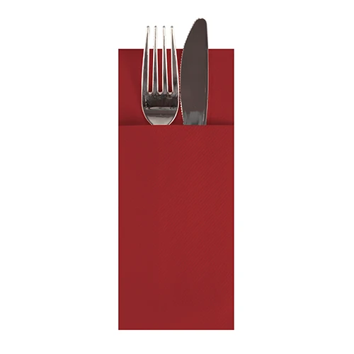 Pochettes à couverts. airlaid pliage 1/8 40 cm x 33 cm bordeaux (480 unités)