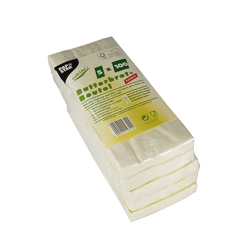 Sachets anti-graisse 21 cm x 10 cm x 3 cm blanc. sulfurisé (5000 unités)