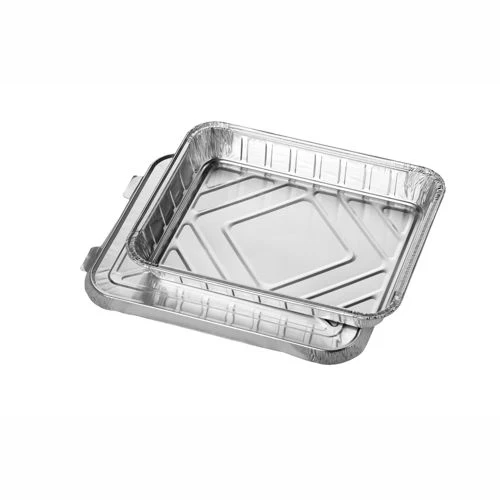 Plat en aluminium. avec couvercle sans compartiments 930 ml 3 cm x 17.7 cm x 22.5 cm (300 unités)