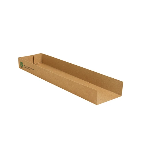 Barquettes snack. carton "pure" 3 cm x 7.3 cm x 28.5 cm marron "100% Fair" (720 unités)