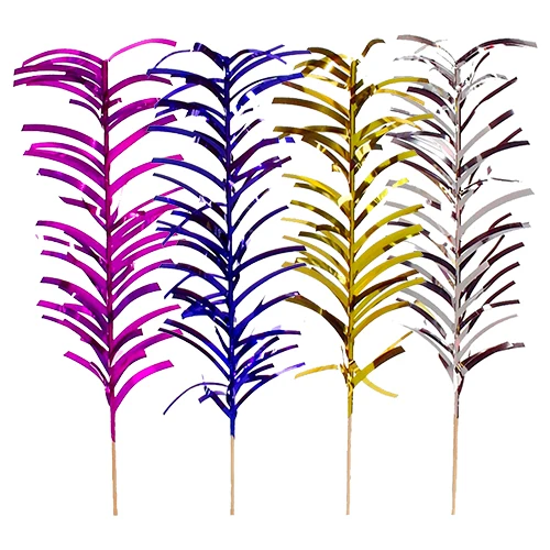 Piques décoratives 20 cm couleurs assorties "Palm Leaf" (800 unités)