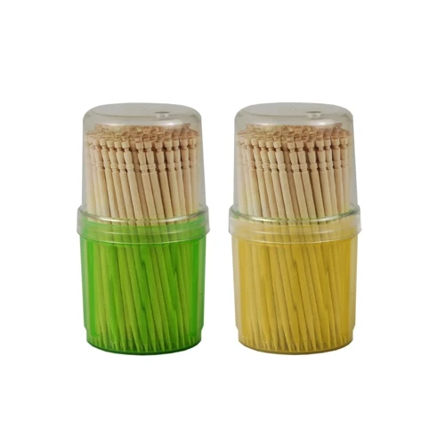 Piques décoratives rond 6.5 cm tourné. en boîte distributrice (4000 unités)