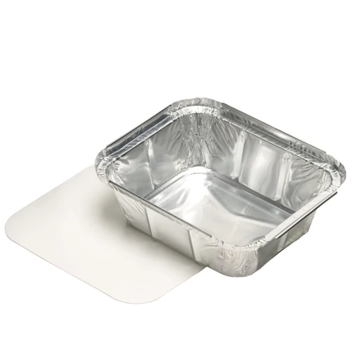 300 Plats avec couvercles en carton laminé avec le PE rectangulaire 0.5 l 4.2 cm x 11.4 cm x 14 cm