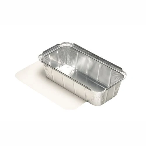 100 Plats avec couvercles en carton laminé avec le PE rectangulaire 1 l 5.4 cm x 11 cm x 21.3 cm