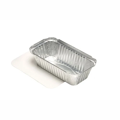 Plats avec couvercles en carton laminé avec le PE rectangulaire 0.7 l 4.9 cm x 10.3 cm x 19.5 cm (500 unités)
