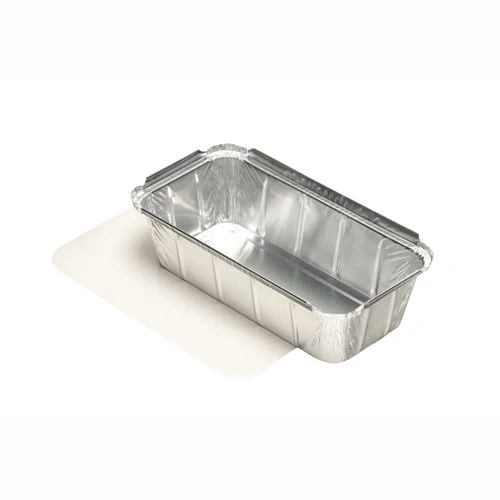 250 Plats avec couvercles en carton laminé avec le PE rectangulaire 1 l 5.4 cm x 11 cm x 21.3 cm