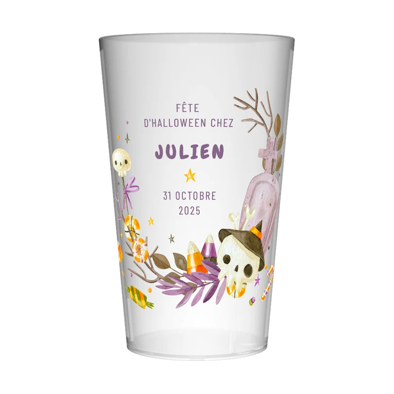 Gobelet personnalisé Halloween Squelette