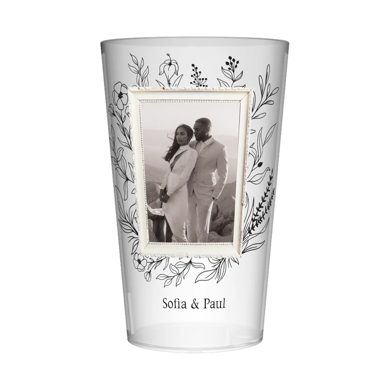 Gobelet personnalisé Mariage Cadre Photo Vintage