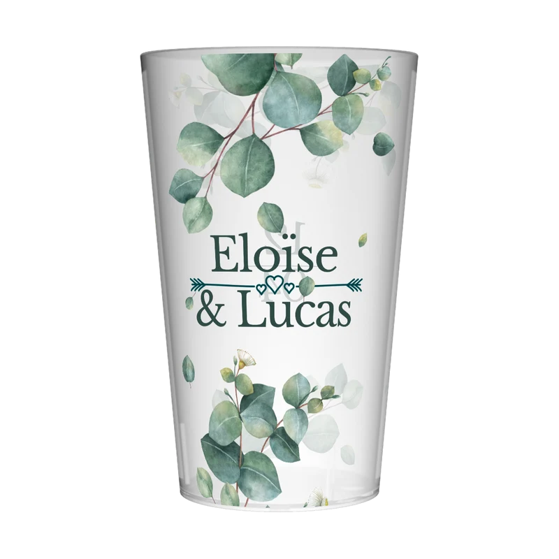 Gobelet personnalisé Mariage Branche Fleuri